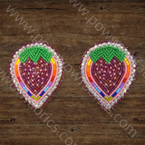 Beaded Earrings #1 - "Strawberry Jam"