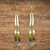 Dentalia Earrings #21 - "Olive You"