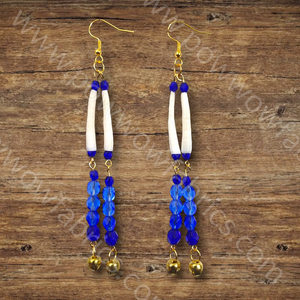 Dentalia Earrings #2 - "Moody Blues"