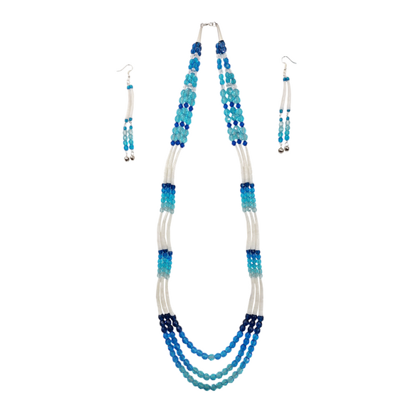 Dentalia Necklace/Earring Set #1 - 