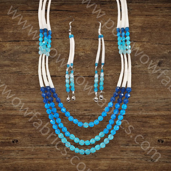 Dentalia Necklace/Earring Set #1 - 