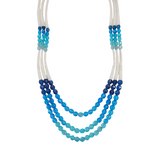 Dentalia Necklace/Earring Set #1 - "Blue Monday"