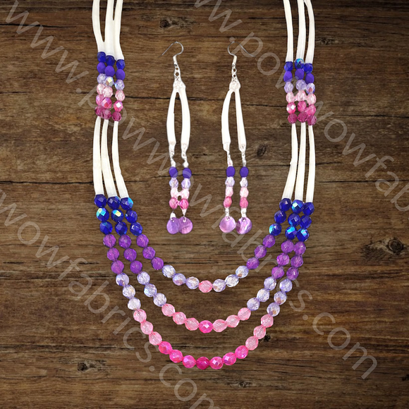 Dentalia Necklace/Earring Set #2 - 