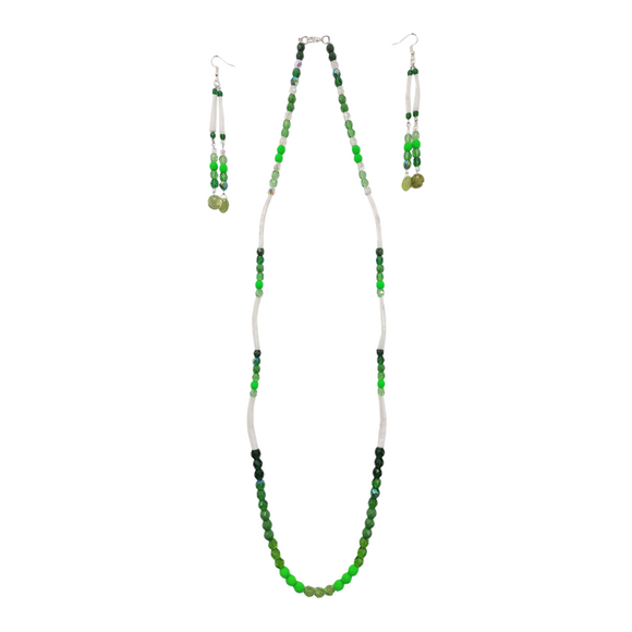 Dentalia Necklace/Earring Set #3 - 