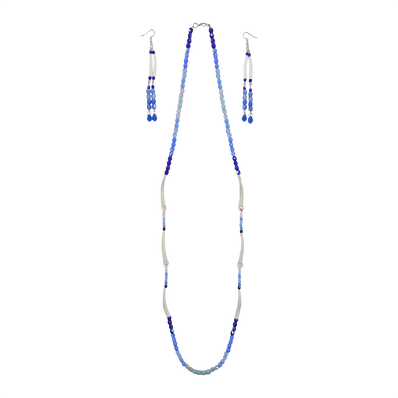 Dentalia Necklace/Earring Set #4 - 