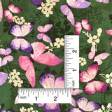 Green #12: Metallic Floral - Cotton Calico