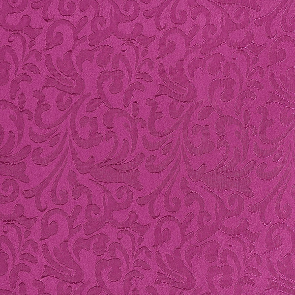 Magenta - Scrollwork Duchess Satin