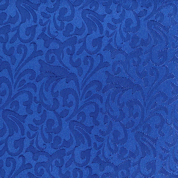 Royal Blue - Scrollwork Duchess Satin